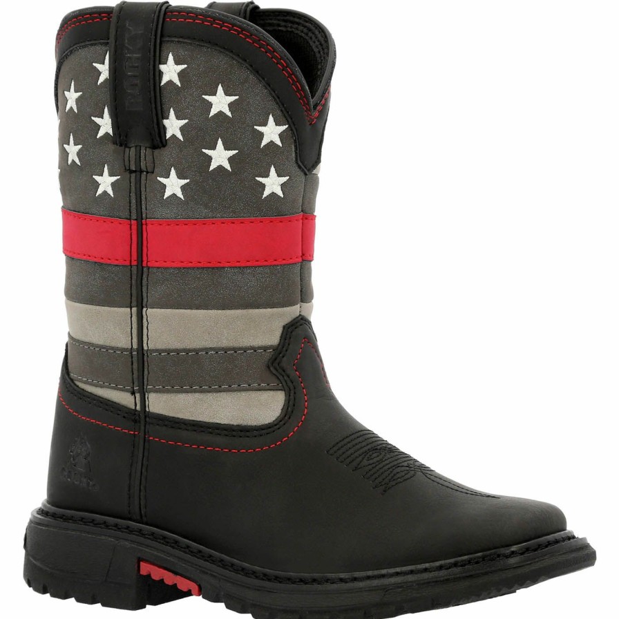 Kids * | Rocky Red Line Big Kid Western Boot Opening Sales