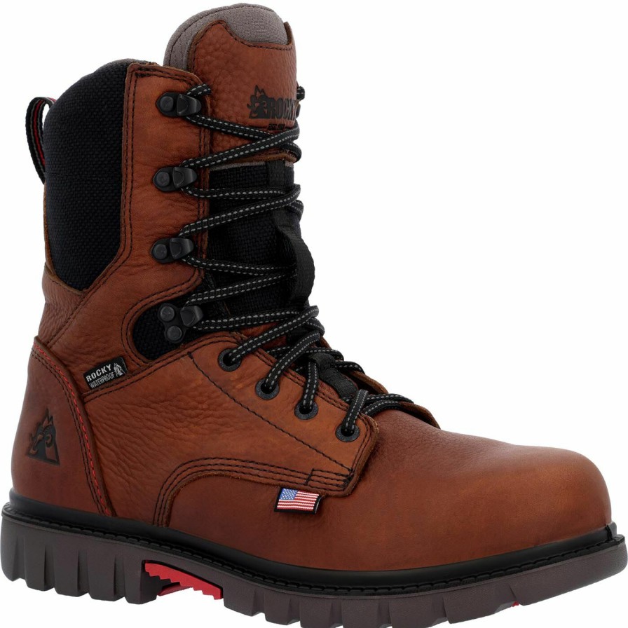 Mens * | Rocky Worksmart 8 Waterproof Composite Toe Work Boot Closeout Sale