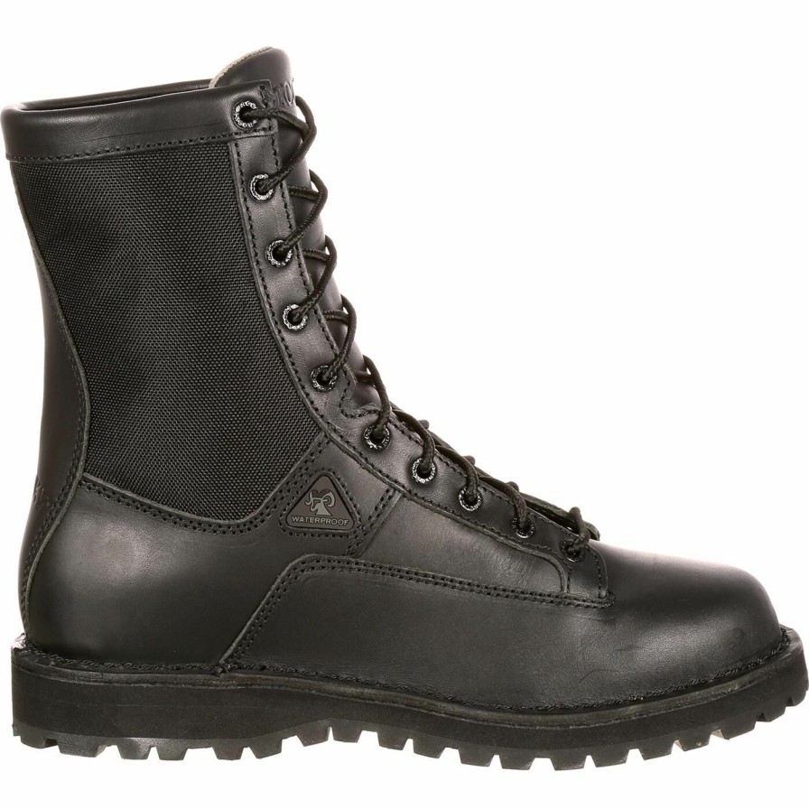 Mens * | Rocky Portland Lace-To-Toe Waterproof Public Service Boots Discount Sale