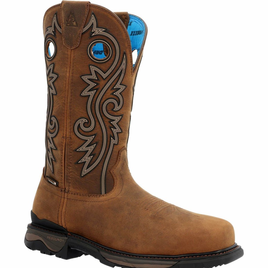 Mens * | Rocky Carbon 6 Carbon Toe Waterproof Western Boot Low Price