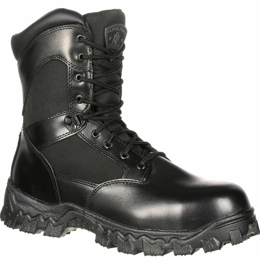 Mens * | Rocky Alphaforce Zipper Composite Toe Public Service Boot Exquisite Gifts