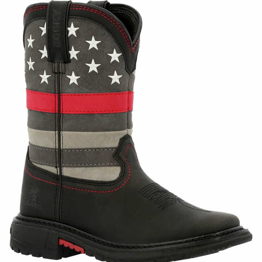 Kids * | Rocky Red Line Kids Western Boot Top Sell