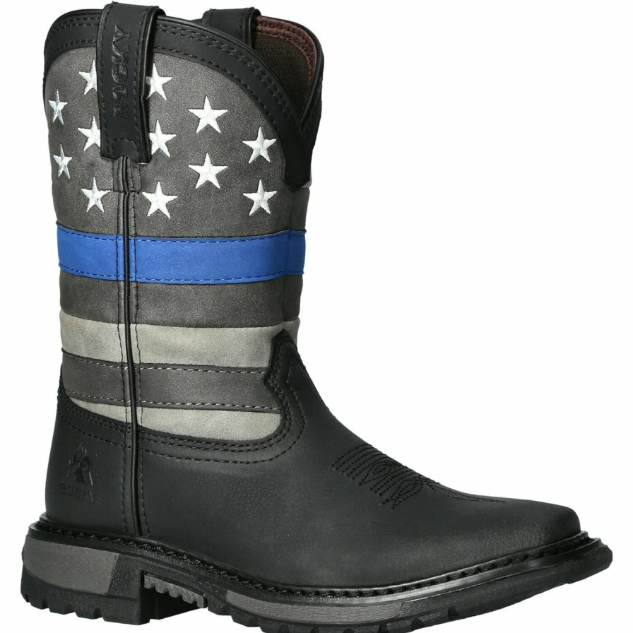 Kids * | Rocky Blue Line Big Kid Western Boot New