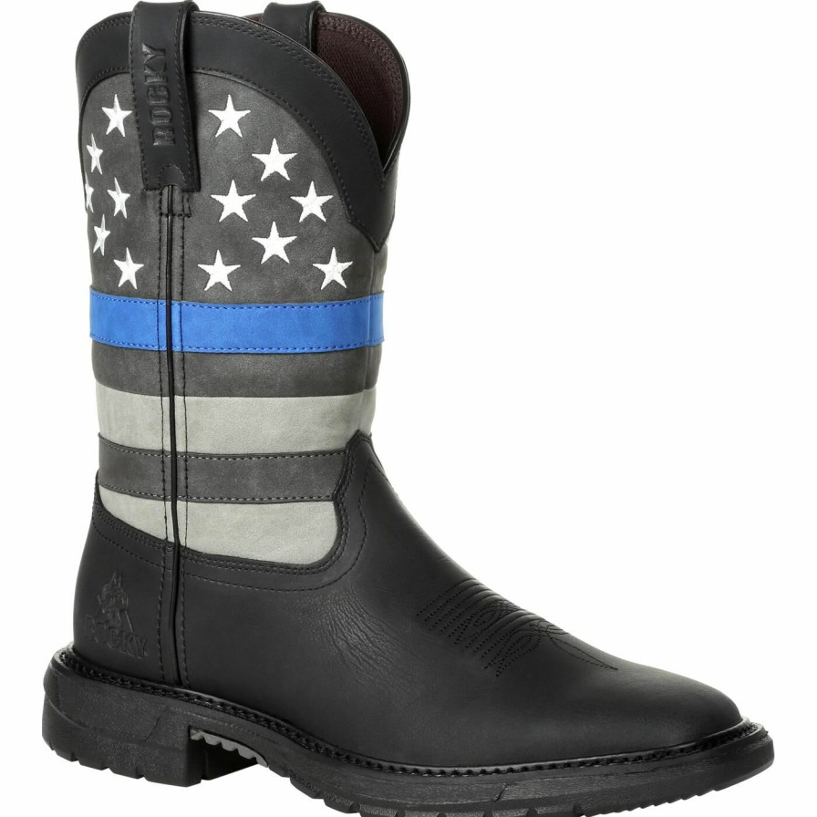 Mens * | Rocky Blue Line Western Boot Cheap