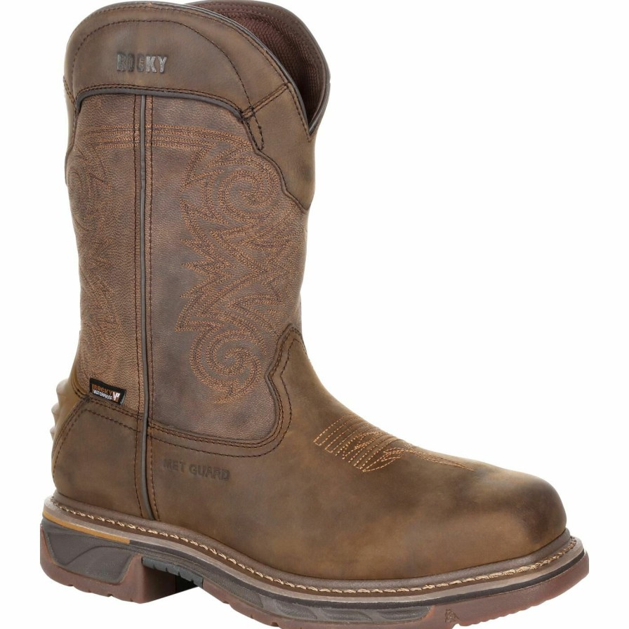 Mens * | Rocky Square Toe Western Boot With Tpu Heel Counter Best-Selling