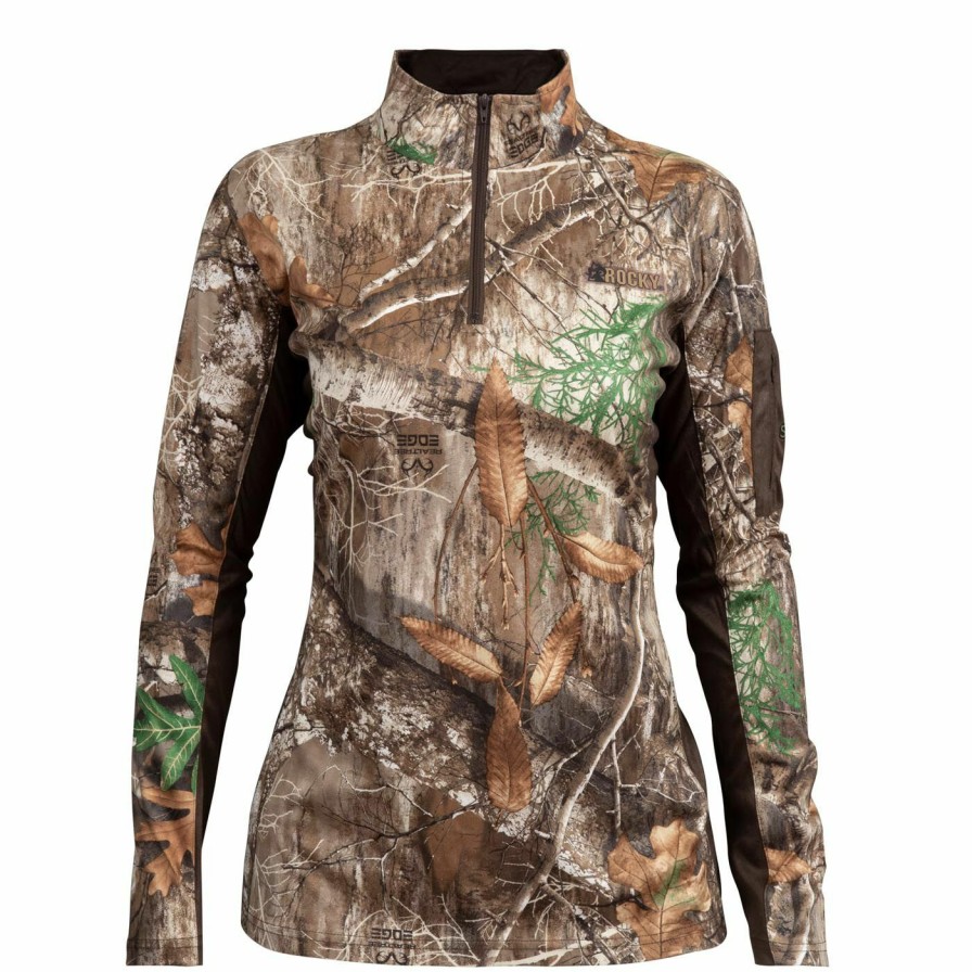 Womens * | Rocky Women'S Silenthunter 1/4 Zip Camo Shirt Low Price