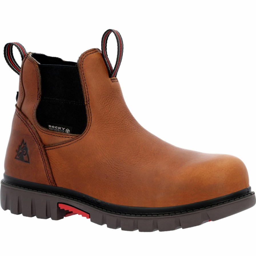 Mens * | Rocky Worksmart Waterproof Composite Toe Work Chelsea Boot Promotion