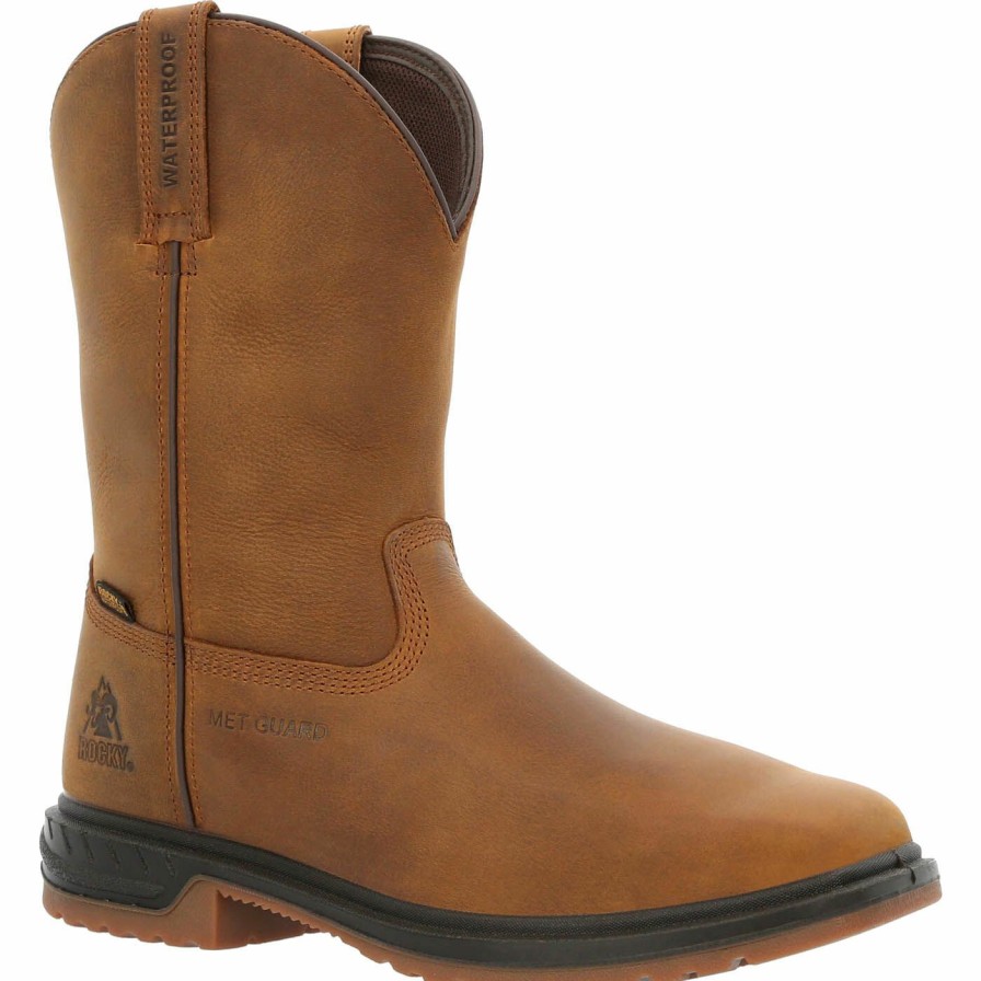 Mens * | Rocky Worksmart Met Guard Composite Toe Waterproof Western Boot Top Sellers