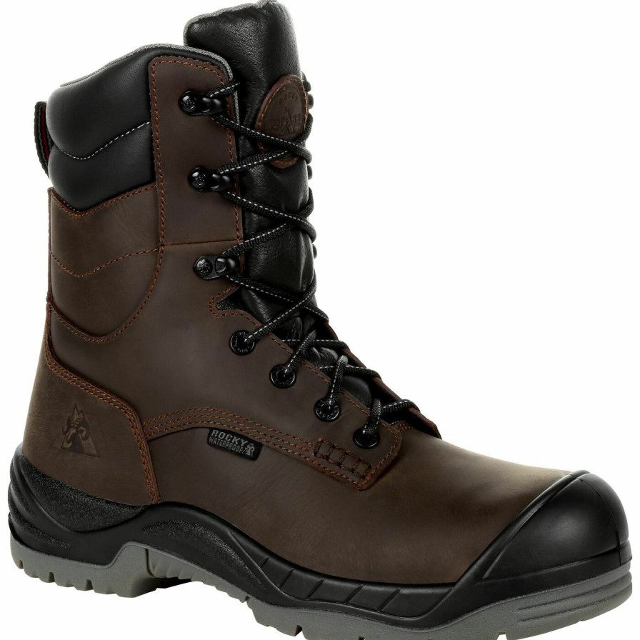 Mens * | Rocky Worksmart 8 In Composite Toe Waterproof Work Boot Closeout Sale