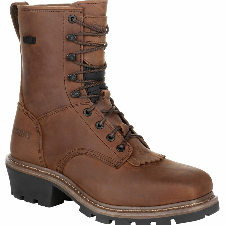 Mens * | Rocky Square Toe Logger Waterproof Work Boot Exquisite Gifts