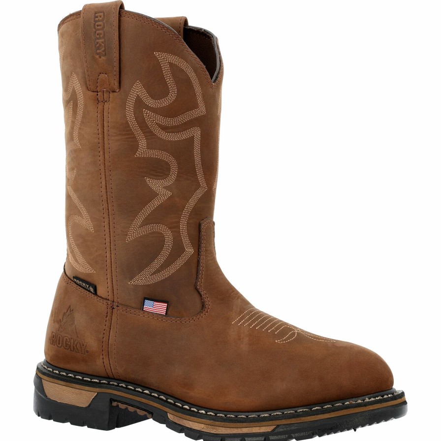 Mens * | Rocky Original Ride Usa Steel Toe Western Boot Discount Online