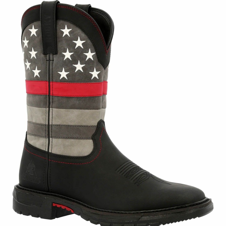 Mens * | Rocky Red Line Western Boot Clearance