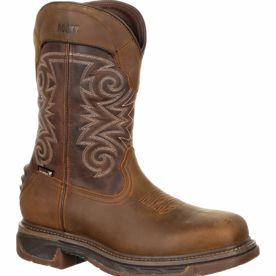 Mens * | Rocky Iron Skull Composite Toe Waterproof Western Boot Cut Price